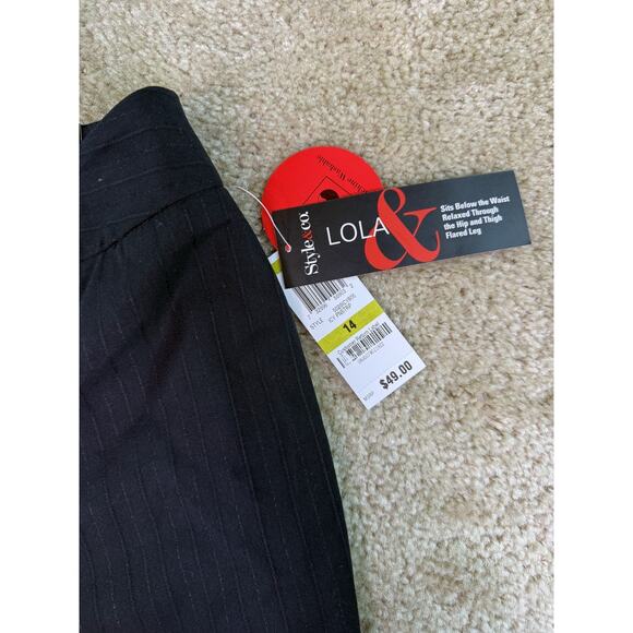 Style & Co Lola Dress Pants Womens 14 Striped Flared Leg Career NEW D464 - Picture 4 of 12